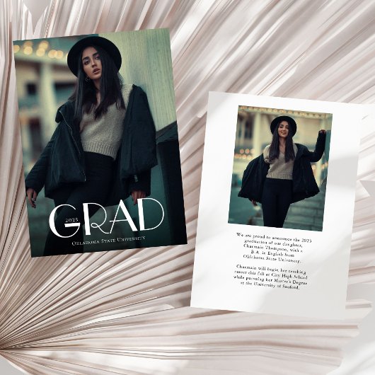 モダン2写真卒業 案内状