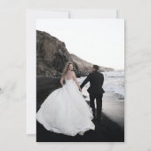 モダン2枚の写真の結婚サンキューカード サンキューカード (裏面)