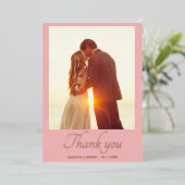 モダン2枚の写真結婚のサンキューカード 箔シーズンカード (立ち正面)