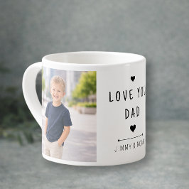 モダン2枚フォトコラージュ Love You Dad スペシャルマグ エスプレッソカップ