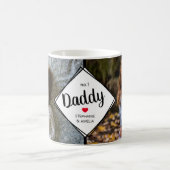 モダン2枚フォトコラージュ No 1 Daddy コーヒーマグカップ (中央)