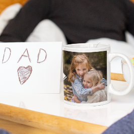 モダン2枚フォトコラージュ No 1 Daddy コーヒーマグカップ