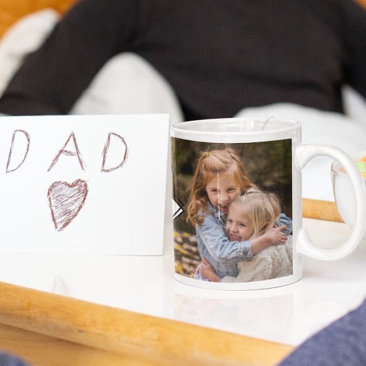 モダン2枚フォトコラージュ No 1 Daddy コーヒーマグカップ