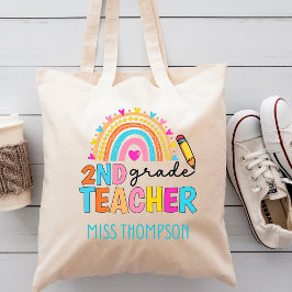 モダン2等虹先生パーソナライズされた トートバッグ