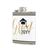 モダン2016年金ゴールドグリッター文字デザイン フラスク (左)