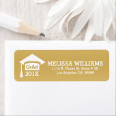 モダン2017年卒業の金ゴールドクラスで白 ラベル (インサイチュ)