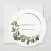 モダン2020年の家族の写真の緑 シーズンカード (裏面)