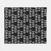 モダン2023グラードタイポグラフィ フリースブランケット (正面(横))