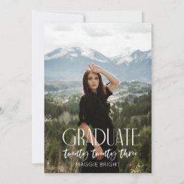 モダン2023卒業お知らせ 招待状