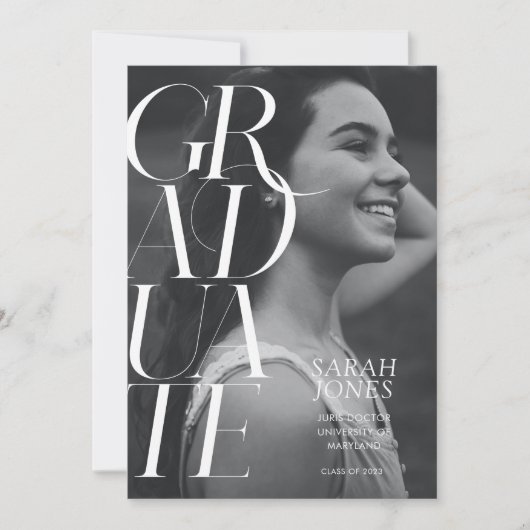 モダン2024大学写真卒業発表 招待状 (正面)