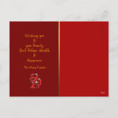 モダン2025中国の年の新年VPostC シーズンポストカード (裏面)