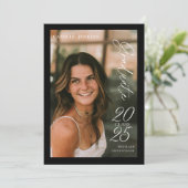 モダン2025年写真卒業発表 招待状 (スタンド正面)