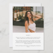 モダン2025年写真卒業発表 招待状 (裏面)