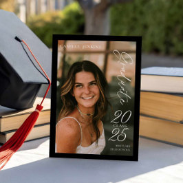 モダン2025年写真卒業発表 招待状