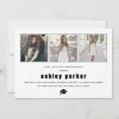 モダン2025年卒業の黒組 招待状 (裏面)