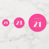 モダン21歳の誕生日お祝いパーティー コンフェッティ (正面)