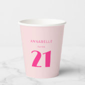 モダン21歳の誕生日お祝いパーティー 紙コップ (正面)