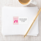 モダン21歳の誕生日パーティー ラベル (インサイチュ)