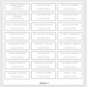 モダン24結婚名のゲストのカスタム住所 シール (シート)