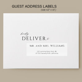 モダン24結婚名のゲストのカスタム住所 シール