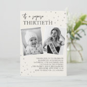 モダン2 フォトサプライズ 30歳誕生日招待状 招待状 (スタンド正面)