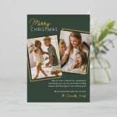 モダン2 フォト クリスマス 箔シーズンカード (立ち正面)