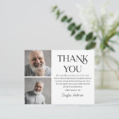 モダン2 x写真葬儀悔やみや弔慰 サンキューカード (スタンド正面)