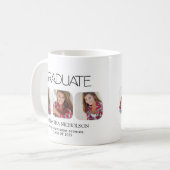 モダン3お洒落 – 写真の卒業 コーヒーマグカップ (正面左)