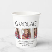 モダン3お洒落 – 写真の卒業 紙コップ (裏面)