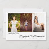 モダン3の写真の卒業のパーティの招待状 招待状 (正面)