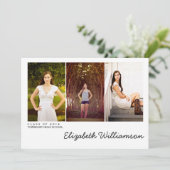 モダン3の写真の卒業のパーティの招待状 招待状 (スタンド正面)