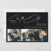 モダン3シンプル枚の写結婚真 セーブザデート (正面)