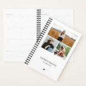 モダン3パーソナライズされた枚の写真コラージュ プランナー手帳 (ディスプレー)