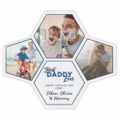 モダン3フォトコラージュ最高のダディ サッカーボール (フラット)