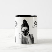 モダン3ミニマル枚の写真をクリーニング ツートーンマグカップ (中央)