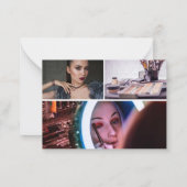 モダン3ミニマル枚の写真スクリプトモノグラム美しい ノートカード (裏面)