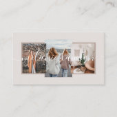 モダン3ミニマル枚フォトソーシャルインフルエンサーTan 名刺 (正面)