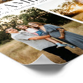 モダン3ミニマル枚フォトファミリー記念ポスター ポスター (角)