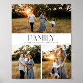 モダン3ミニマル枚フォトファミリー記念ポスター ポスター (正面)