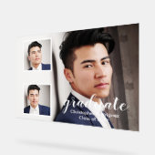 モダン3写真卒業 アクリルサイン (傾斜)