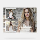 モダン3写真卒業 アクリルサイン (正面)