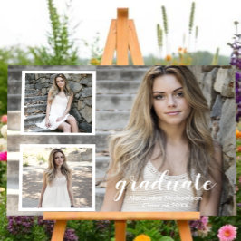 モダン3写真卒業 アクリルサイン