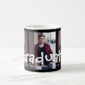 モダン3写真卒業 コーヒーマグカップ (中央)