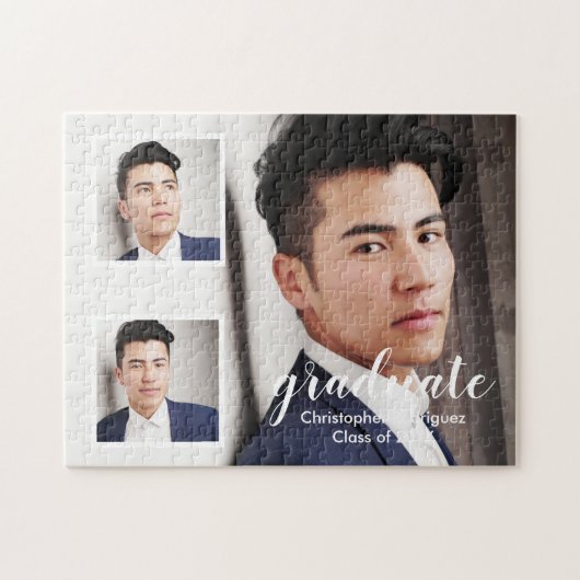 モダン3写真卒業 ジグソーパズル (横)