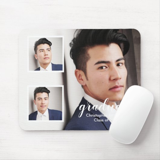 モダン3写真卒業 マウスパッド (マウス)