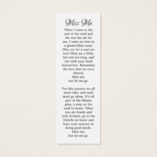 モダン3写真追悼式祈りの言葉しおり (裏面)