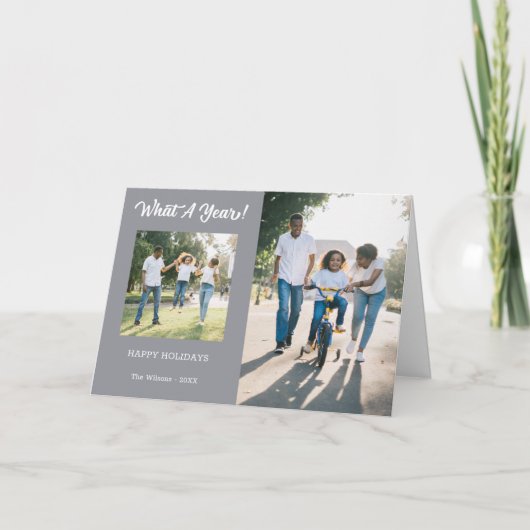 モダン3年の写真グレー シーズンカード (正面)