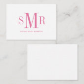 モダン3文字のモノグラムイニシャル名 ノートカード (正面/裏面)