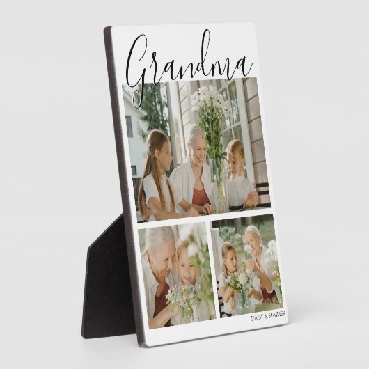 モダン3枚おばあちゃん フォトプラーク (側面)