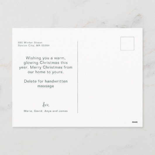 モダン3枚の写真 シーズンポストカード (裏面)